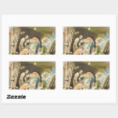 ピーカー日本のの発声、ウェダーの水彩画 長方形シール (シート)