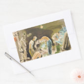 ピーカー日本のの発声、ウェダーの水彩画 長方形シール (封筒)