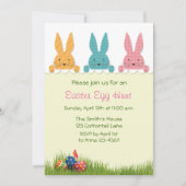 ピーキングイースターバニーズエッグ狩り 招待状 (正面)