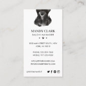 ピーキングウォーターカラードッグズペットケアグルーミング&サロン 名刺 (裏面)