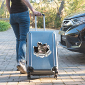 ピーキングキャットビニルデカール |自動車デカール、バンパーステッカー シール (スーツケースインサイチュ)