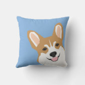 ピーキングコルギピローキュートコルギイラストレーションコルギ クッション (裏面)