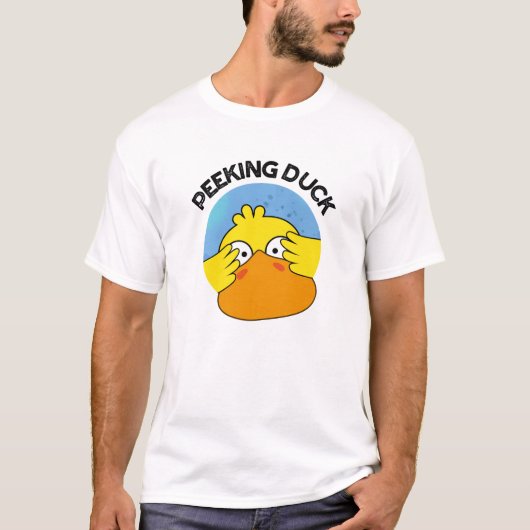 ピーキングダックおもしろいアニマル中国のディッシュパン Tシャツ (正面)
