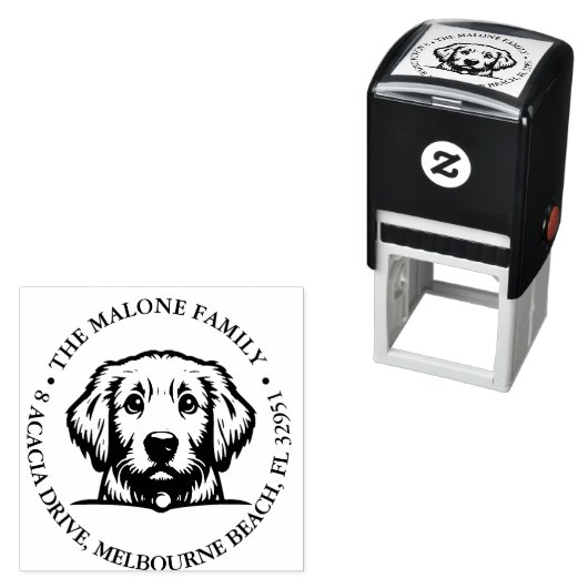 ピーキングテリアパピーパーソナライズされたテーマ セルフインキングスタンプ (インサイチュ)