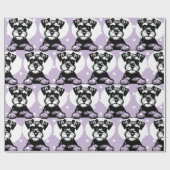 ピーキングテリアパープルパーソナライズされたテーマ ラッピングペーパー (フラット)