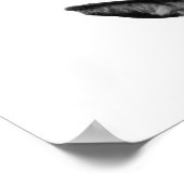 ピーキングディアスタグ白黒キャビンスタイル モダン ポスター (角)