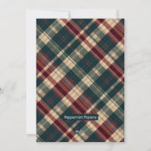 ピーキングフェネクキツネ雪ウッドランドフォレストハッピン シーズンカード (裏面)