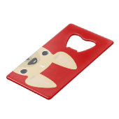 ピーキングブルフランスのドッグボトルオープナーカード クレジットカード栓抜き (正面アングル)