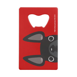 ピーキングブルフランスのドッグボトルオープナーカード クレジットカード栓抜き