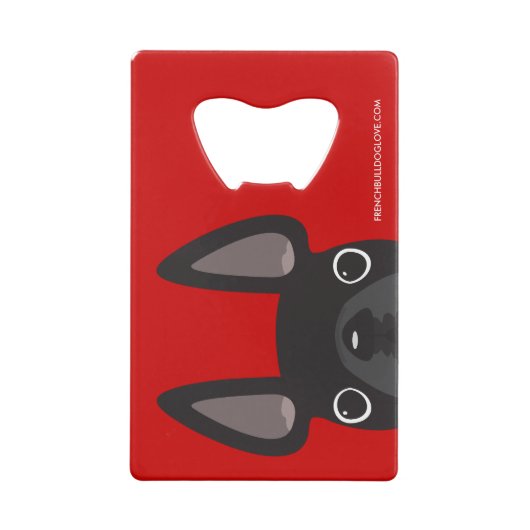 ピーキングブルフランスのドッグボトルオープナーカード クレジットカード栓抜き (裏面)