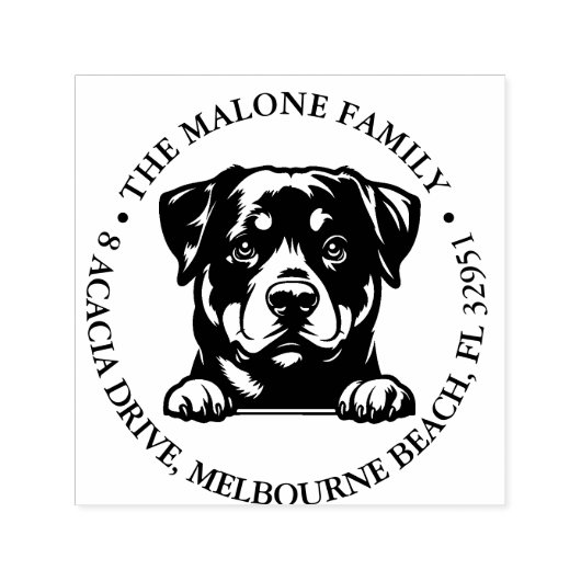 ピーキングロックワイラーパピーパーソナライズされたテーマ セルフインキングスタンプ (デザイン)