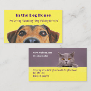ピーキング犬と猫ペットサービスの名刺 名刺