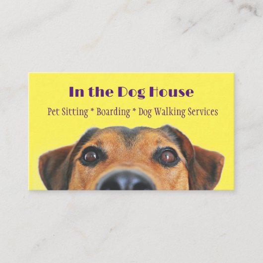 ピーキング犬と猫ペットサービスの名刺 名刺 (正面)