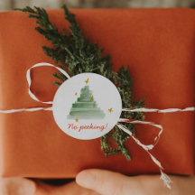 ピークなし星付き水色クリスマスツリー