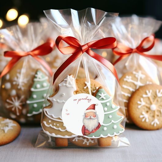 ピークなし |サンタクリスマスホリデー ラウンドシール