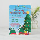 ピークのクリスマス小妖精や小人 招待状 (スタンド正面)