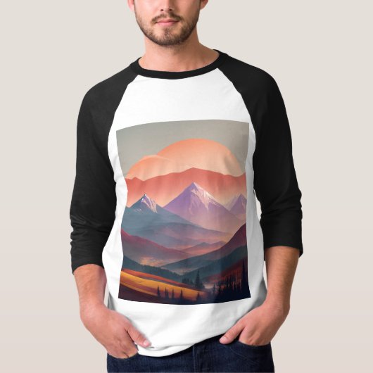 「ピークの囁き:夜明けの抱擁」 Tシャツ (正面)