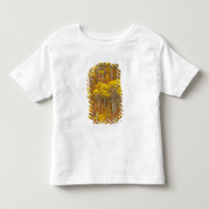 ピークを迎えた秋の色に染まるアメリカンブレ+ポプラの林 トドラーTシャツ