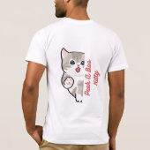 ピークアブーキティー 可愛い猫のTシャツ Tシャツ (裏面)