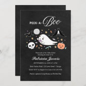 ピークアブーハロウィーンボーイベビーシャワー招待状 招待状 (正面/裏面)