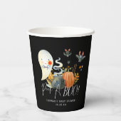 ピークアブー |リトル幽霊ハロウィンベビーシャワー 紙コップ (裏面)