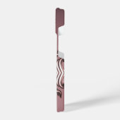 ピークエレガントハートモダンモノグラム iPhoneケース (左側面)