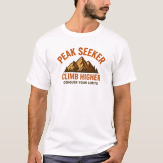 ピークシーカー - より高い山へ挑戦 モチ Tシャツ