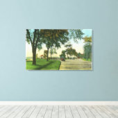 ピークスアイランドビューオブパンプキンノブ キャンバスプリント (インサイチュ (ウッドフロア))