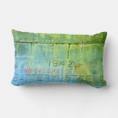 ピークスアイランドメインからのグラフィティ ランバークッション (裏面)