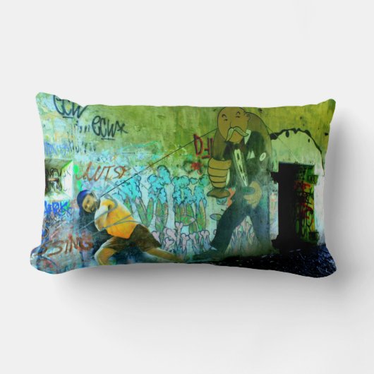 ピークスアイランドメインからのグラフィティ ランバークッション (正面)