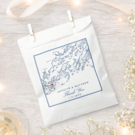 ピークスアイランドメーンカスコベイエレガントウェディング紙 フェイバーバッグ