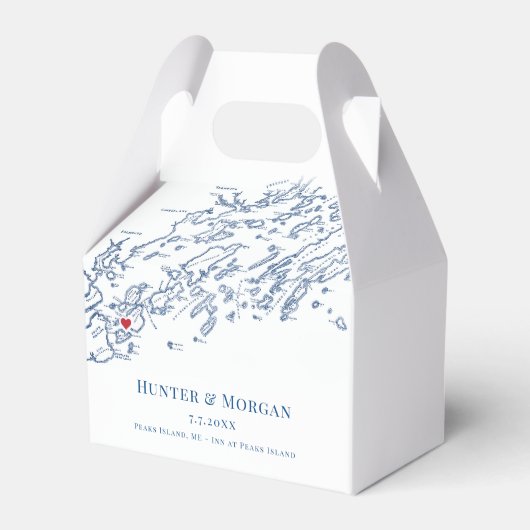 ピークスアイランドメーンデスティネーションウェディングエレガント フェイバーボックス (正面サイド)