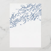 ピークスアイランドメ結婚インビーエレガントビーシルバー 箔招待状 (裏面)