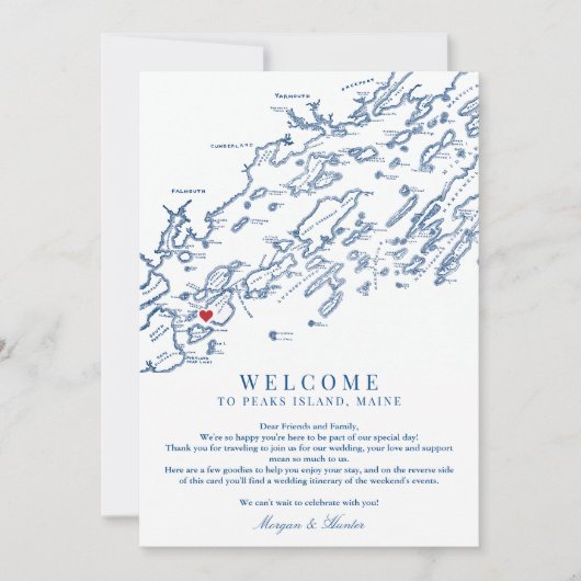 ピークスアイランドメ結婚ーヌのウェルカム旅程 サンキューカード (正面)