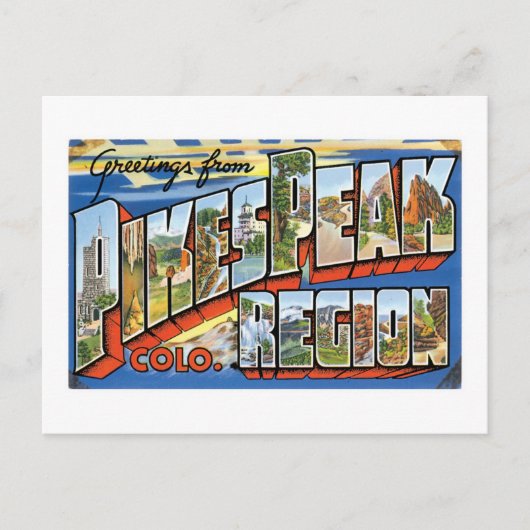 ピークス・ピーク、コロラド州からこんにちは! ポストカード (正面)