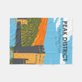 ピークディストリクトナショナルパークイングランドヴィンテージ フリースブランケット (正面(横))