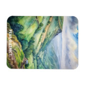 ピークディストリクトナショナルパークウォーター絵画カラー マグネット (横)