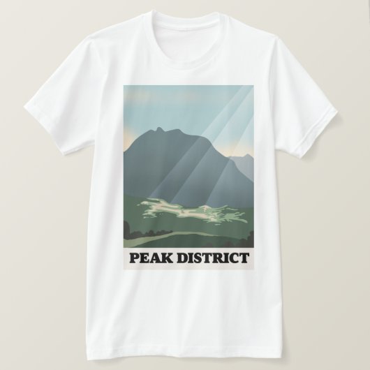 ピークディストリクト国立公園 Tシャツ (デザイン正面)