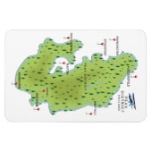 ピークディストリクト イングランド地図 マグネット (横)