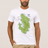 ピークディストリクト イングランド地図 Tシャツ (正面)