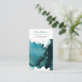 ピークデザインズ 水彩のドロップ ティール 名刺 (スタンド正面)