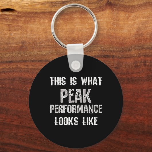ピークパフォーマンスおもしろいフィットネスジムトレーニングボディブイ キーホルダー (正面)