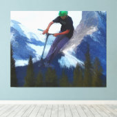 ピークパフォーマンス – スクーター少年 キャンバスプリント (インサイチュ (ウッドフロア))