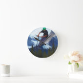 ピークパフォーマンス – スクーター少年 ラウンド壁時計 (ホーム)