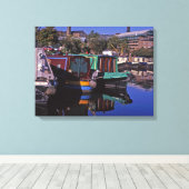 ピークフォレストキャナルダービシャーイングランド キャンバスプリント (インサイチュ (ウッドフロア))