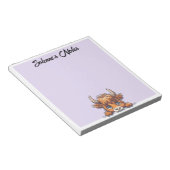 ピークベビーハイランドロングホーン牛 ノートパッド (アングル)