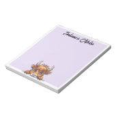 ピークベビーハイランドロングホーン牛 ノートパッド (回転)