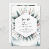 ピークミニマル結婚リスト セーブザデート (正面/裏面)