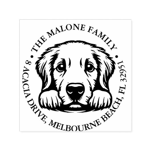 ピークラブラドール子犬パーソナライズされたテーマ セルフインキングスタンプ (デザイン)