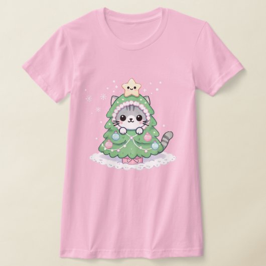 ピークーブー子猫 Tシャツ (レイダウン)